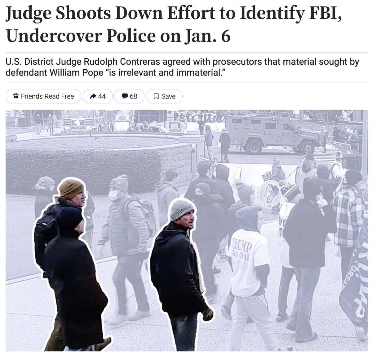 Judge Shoots Down Effort to Identify FBI, Undercover Police on #Jan6 theepochtimes.com/us/judge-shoot…