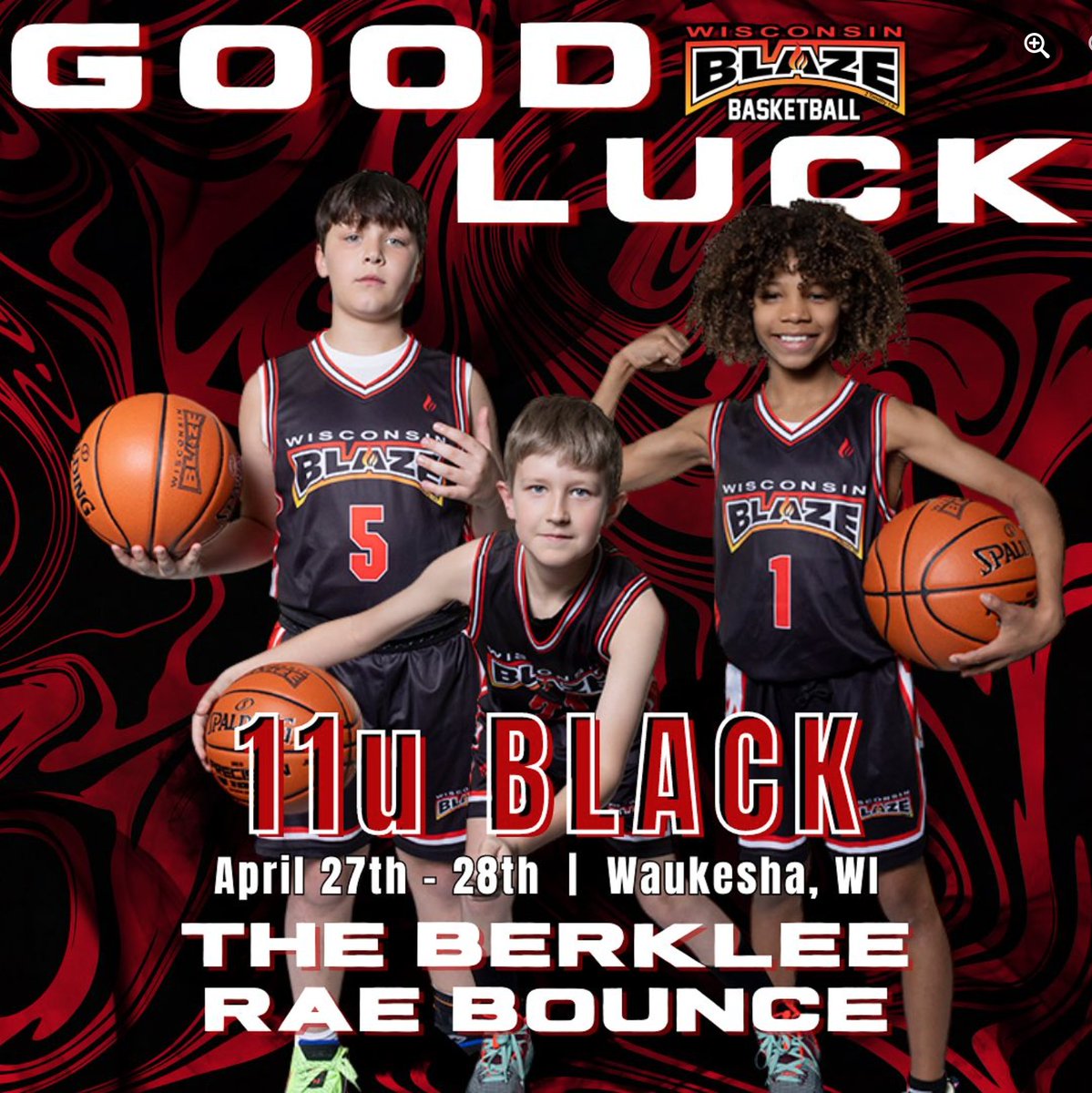 Good luck to our 11U-13U youth boys teams competing in the Blizzard Blast and The Berklee Rae Bounce this weekend! #wisconsinblaze #betheflame🔥