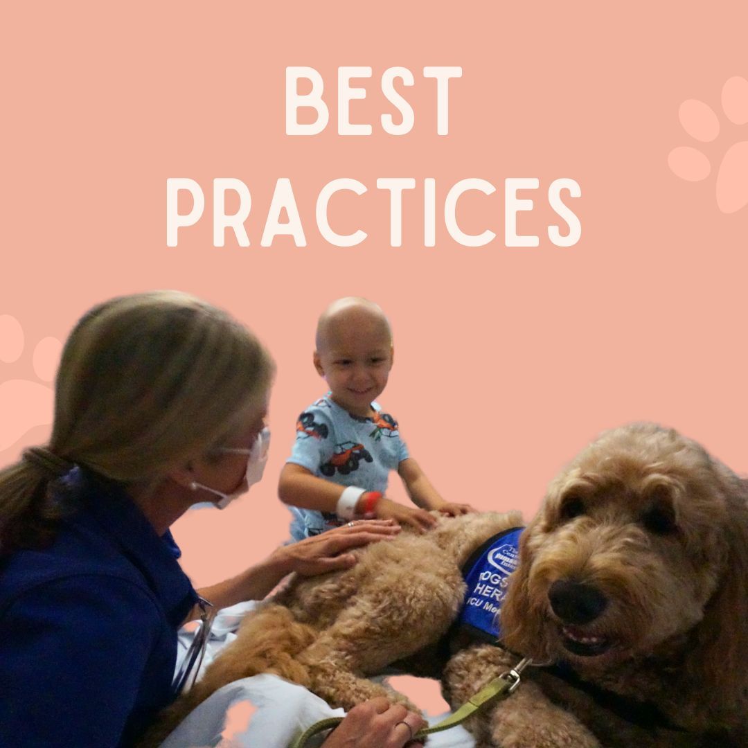 We develop and promote best practices!  Take a look at this article as an example.

buff.ly/49w59ql 

#dogsoncall #chai #vcu #vcuhealth #richmond #virginia #therapydogs #doglover #pettherapy #workingdog #therapy #doglife #RVA