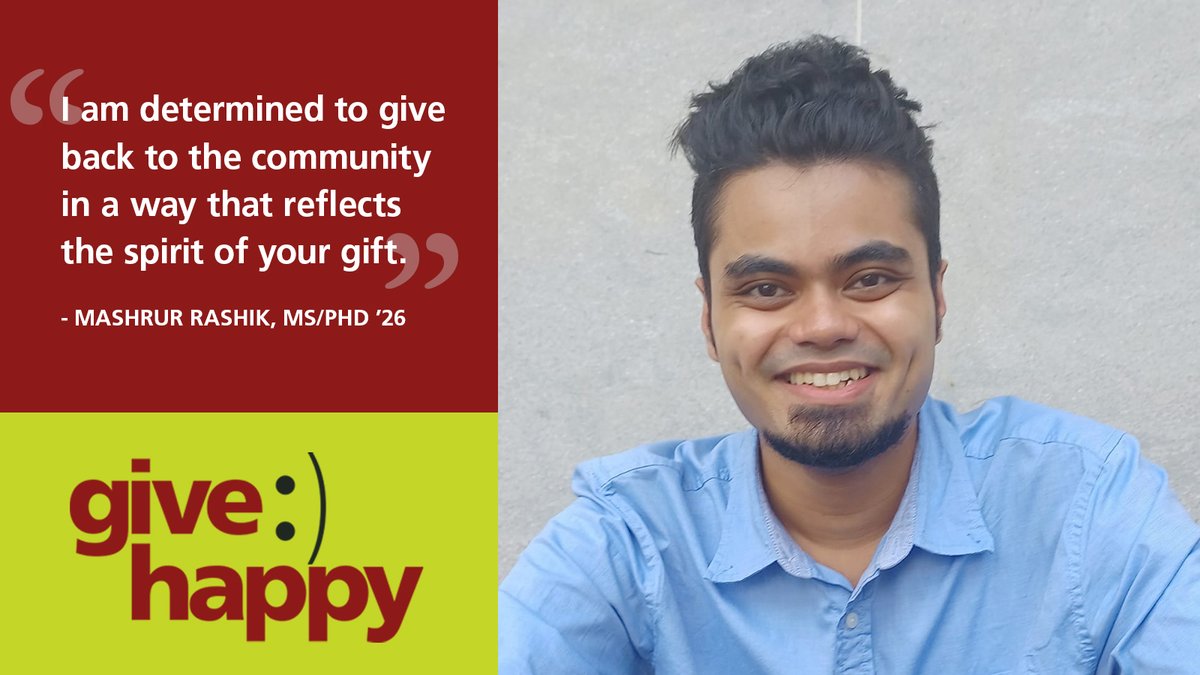 💡Empower the next generation of innovators like Mashrur Rashik, MS/PhD ’26! “Your generous donation is more than simply funding support; it represents faith in students like me and strengthens our faith in the goodness of the community.” Make a gift: brnw.ch/21wJbM1