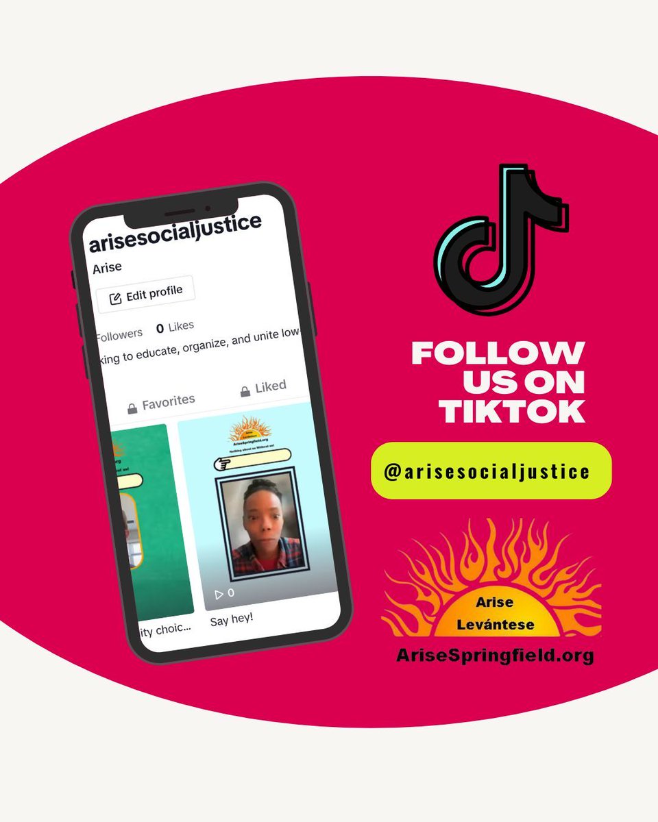 🌟 Exciting News! 🌟 Did you know we are now on TikTok? Catch our amazing reels on housing, air quality, and policy work there! 🏡💨📋 

Don't miss out – follow us today at tiktok.com/@arisesocialju…

#HousingJustice #EndHomelessness #CriminalJusticeReform #EnvironmentalJustice