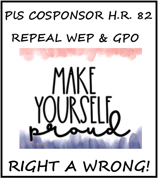 PLS COSPONSOR & MARK UP HR 82 ASAP!!
@repdavid
@repjohnlarson
@VernBuchanan
@RepGregSteube
@RepDrewFerguson
@RandyFeenstra
@RepLaHood
@RepRonEstes
@RepRichardNeal
@RepFischbach
@RepJasonSmith
@GregMurphyMD
@RepAdrianSmith
@RepTenney
@WaysandMeansGOP
@WaysMeansCmte
@RepealWEP_GPO