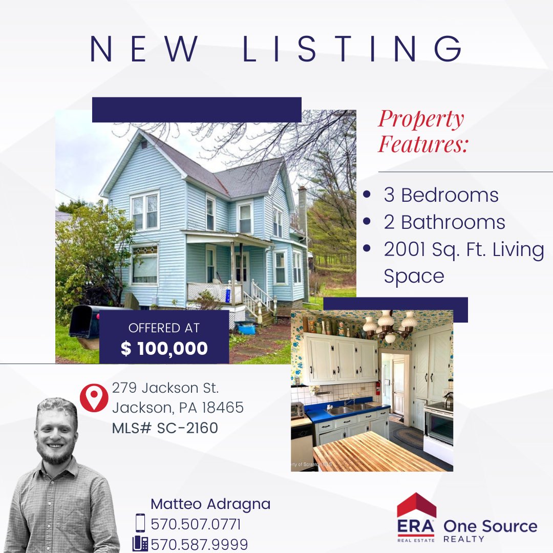 #NewListing #TeamERA #NEPA #RealEstate #InYourCorner #Results #Experience