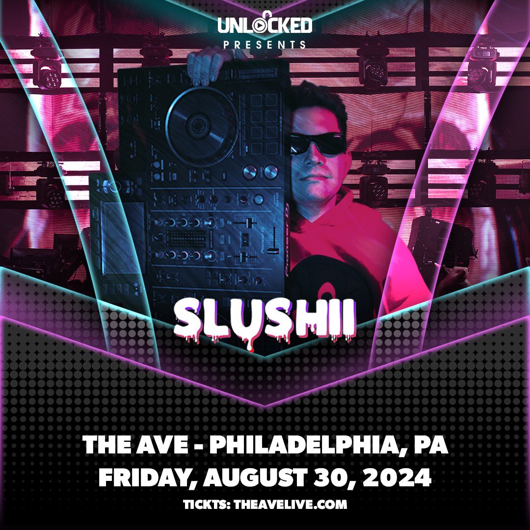 Show Announcement 💥 Slushii will be joining us at #TheAve this summer on Friday, August 30th - Tickets and Tables are on sale now at TheAveLive.com