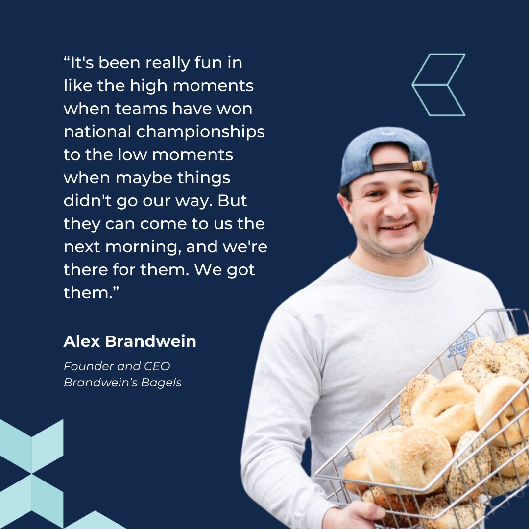 Brandwein's Bagels proudly sponsors over 200 varsity athletes, fostering opportunities without strict expectations. The business aims to build genuine connections with players, standing by them through every triumph and challenge. Learn more at the link in the bio. #uncstartups