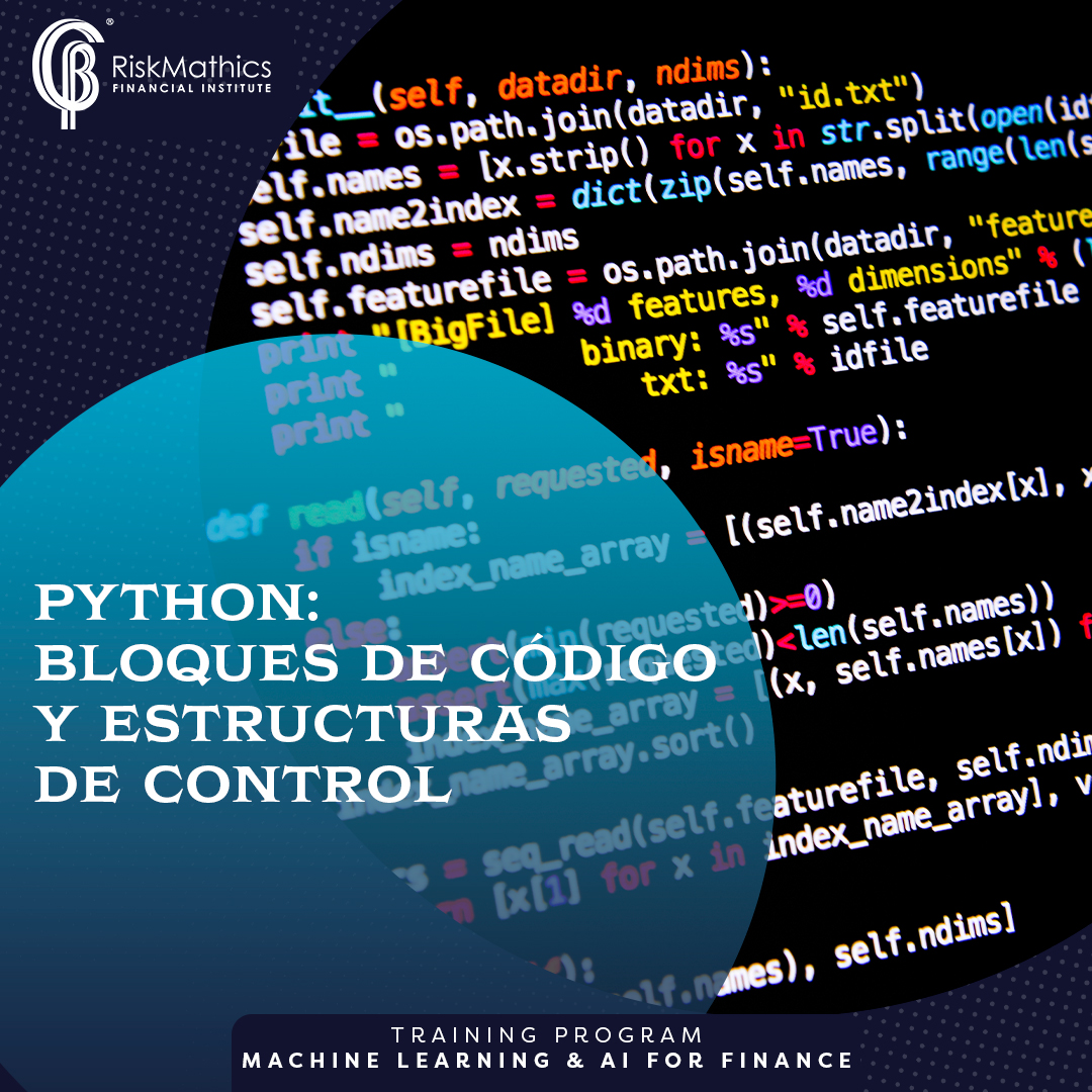 RiskMathicsFI's tweet photo. PYTHON: BLOQUES DE CÓDIGO Y ESTRUCTURAS DE CONTROL.
| Training Program "Machine Learning &amp; AI For Finance"

Más información en: https://t.co/3VU7Z6FkBb
#ZeroKnowledgeRacing

#risk #riskmathics #MachineLearning #AI #Finance #Python #BloquesDeCódigo #EstructurasDeControl https://t.co/QCXXWSGr9P