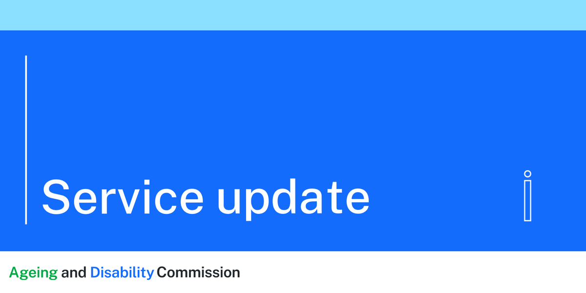 We’re currently experiencing a high volume of calls to the Ageing and Disability Abuse Helpline. There are delays in returning your calls, but we will get back to you as soon as we can. In an emergency or if you have serious concerns for someone’s safety call 000.