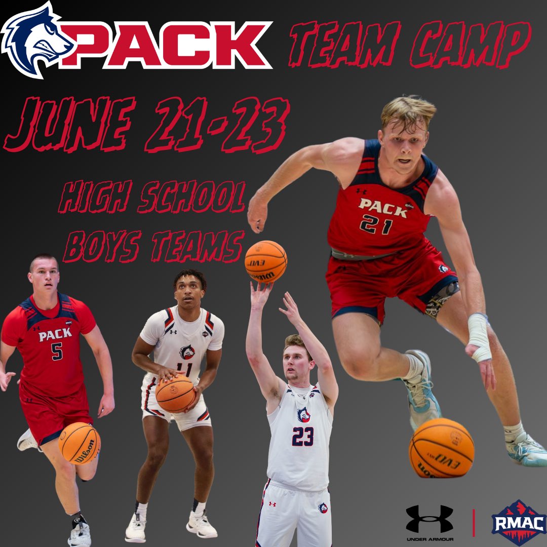 🚨 HIGH SCHOOL COACHES 🚨

Join us in Pueblo, June 21-23, for our annual Team Camp! Compete against top competition from around the region and play in the BEST D2 facilities in Colorado. For more information, use the link below! 

packmensbasketballcamps.com/hs-boys-team-c…

#DevelopingChampions