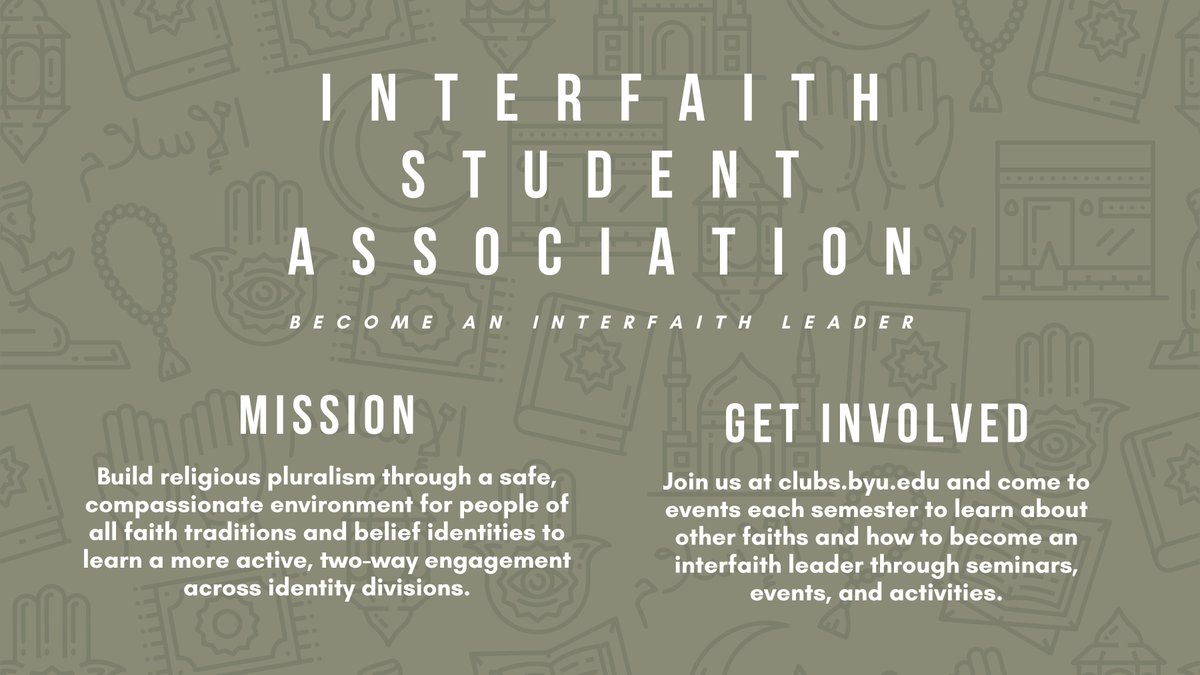 Join the BYU Interfaith Student Association and become an interfaith leader!

These activities and dialogues provide an opportunity to learn from others about their faith. Come learn skills that can be employed in your future career, community leadership, and religious service!