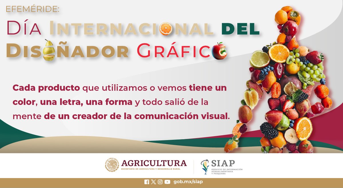 DGSIAP_Mx's tweet image. #DíaInternacionalDelDiseñadorGráfico #ComunicaciónVisual #ArteYCreatividad #AgriculturaMexicana #FelizSábado