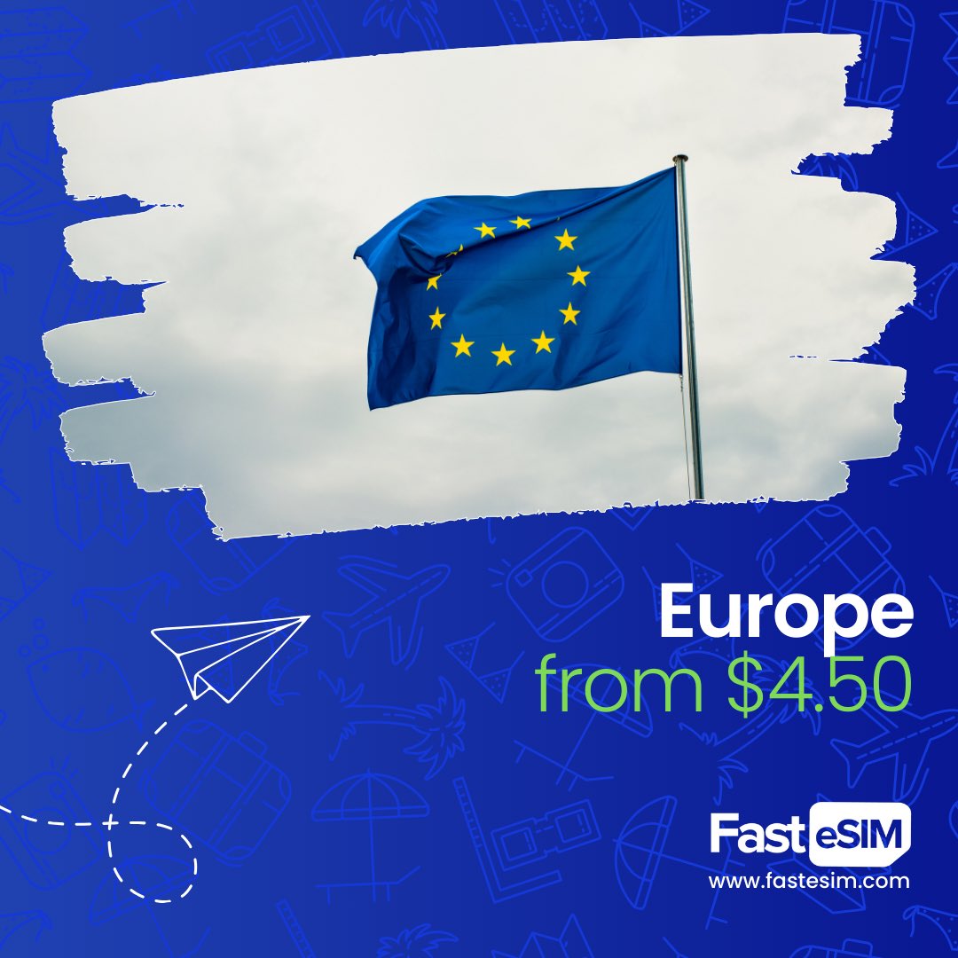 🇪🇺 Forget about high roaming costs and surf at high speed in Europe with our eSIM.

#AlwaysConnected #eSIM #FastEsim