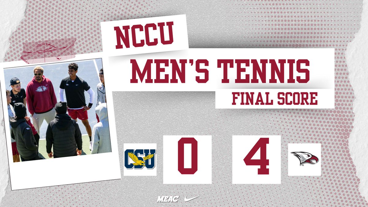 FINAL SCORE & RECAP! The NCCU men's tennis team advanced to the semifinals of the 2024 MEAC Tennis Championships after a 4-0 victory over Coppin State on Thursday. The Eagles will play Norfolk State on Friday at noon. #EaglePride @NCCUMT Story: nccueaglepride.com/news/2024/4/25…