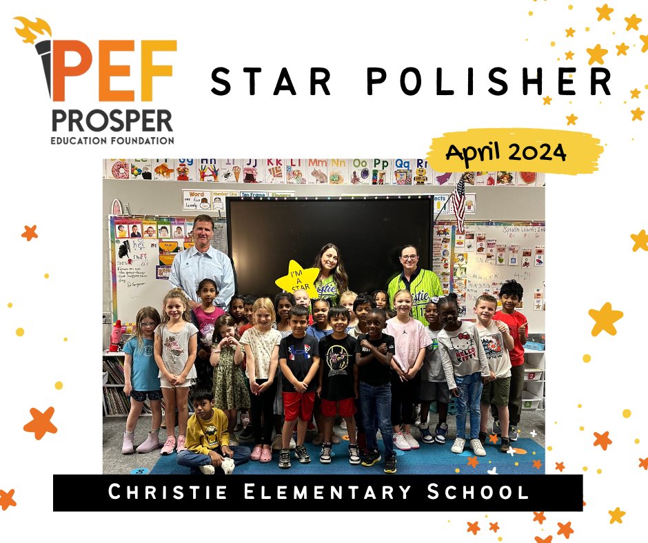 Thank you for being a great teacher and for being so helpful and supportive of your colleagues. Ms. Rivera, we value your wonderful contribution to Christie Elementary. We are excited to announce that YOU are the April Star Polisher! 🌟 #starpolisher #amazing #ChristieElementary