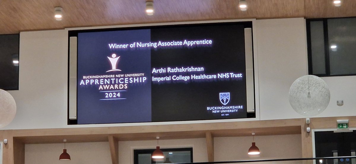 Congratulations to Arthi ,who won BNU  Nursing Associate Apprentice of the Year. We are proud of her achievement.  Despite  facing so many challenges, she always pulls through with a positive attitude.  @ImperialPeople @SigsworthJanice @cleonvillapalos @_BNUni #Apprenticeship