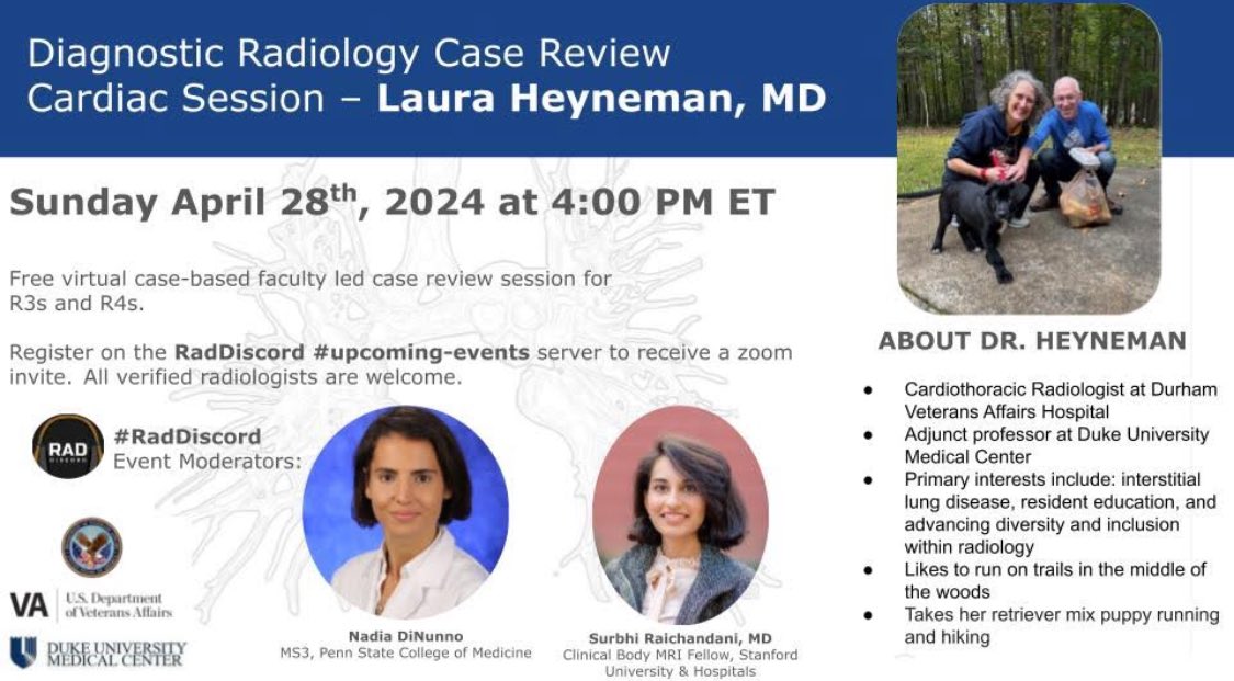 Cardiac Session - Laura Heyneman, MD Sunday April 28th, 2024 at 4:00 PM ET