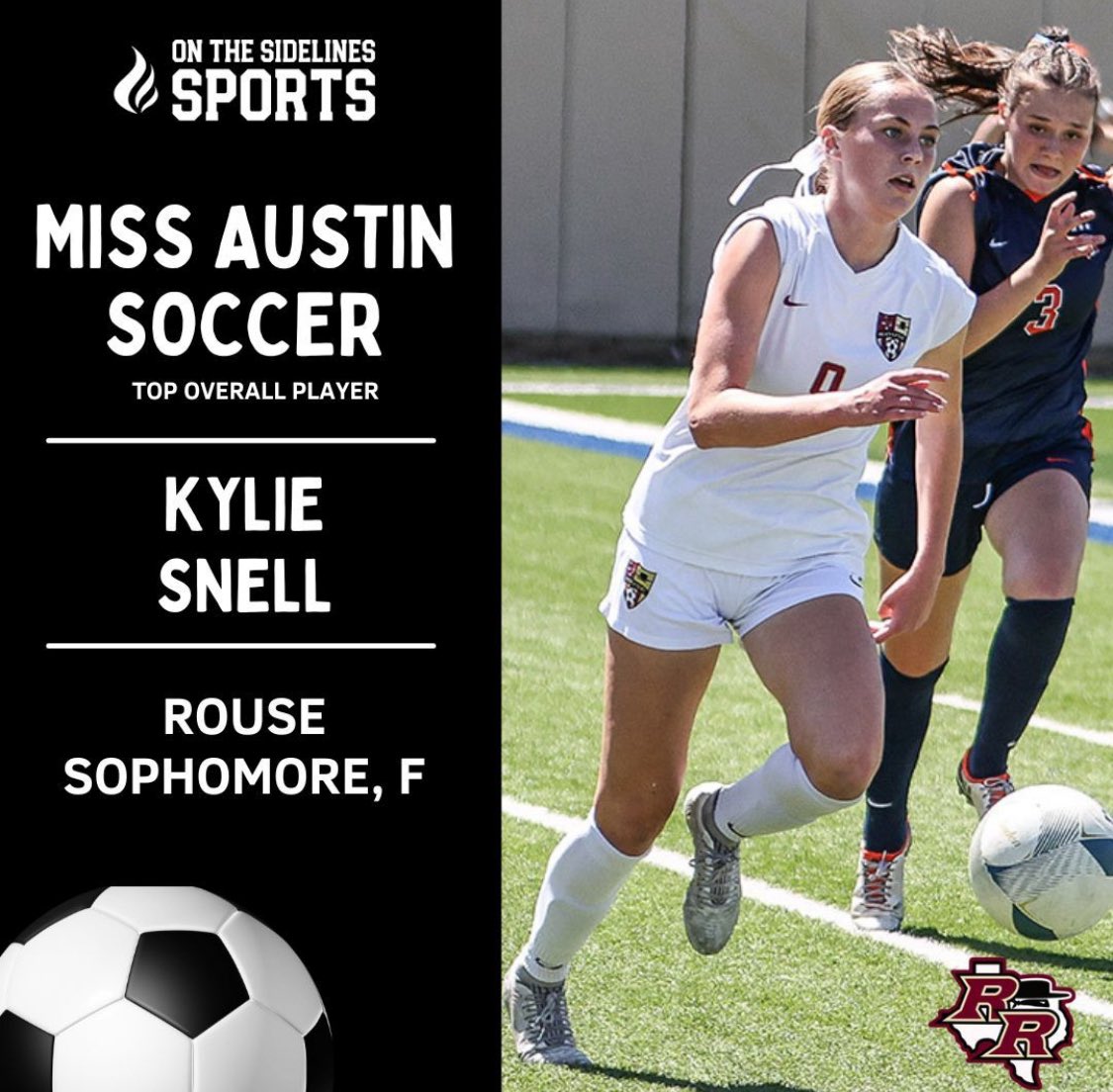 Congrats to our very own @KylieSnell4 named Miss Austin Soccer!!! Shoutouts to @MeredithKoltz @KateWyrick07 @ameliaclark2026 for being named to the all Austin Metro Soccer Teams for 6A and 5A and finally to @BreckynFerrell and @EmieBenson for Honorable mention!! @sting_austin