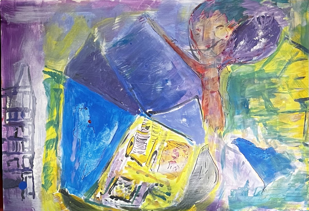 Berlin Houses acrylic/pen/paper 70x100cm