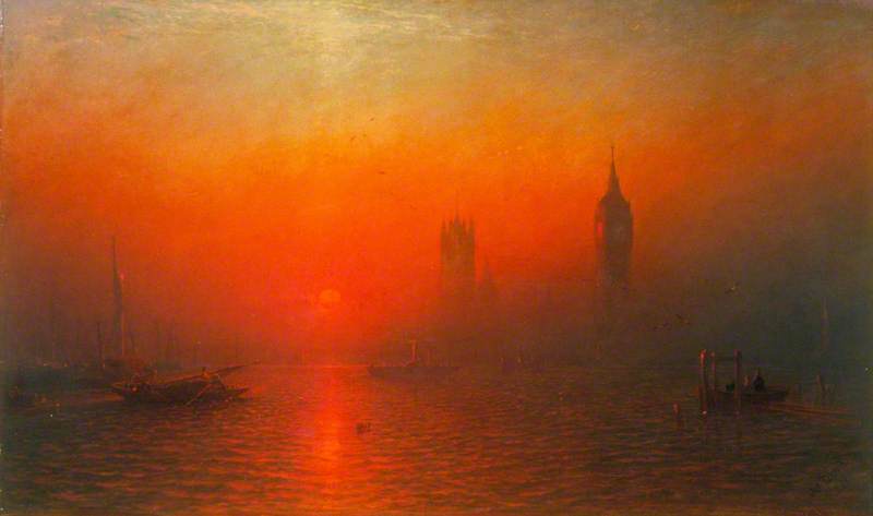 'The Houses of Parliament from the River' (1864) by James Francis Danby (Victoria and Albert Museum)