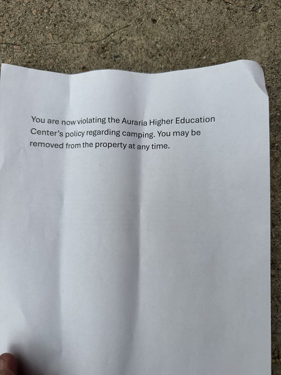 .@msudenver admin is trying to wander the encampment, threaten students with disciplinary action, and has stated they will call the police on students if they don’t break down tents 

They are using Auraria’s anti protest policy passed in 2004 after anti-war protests