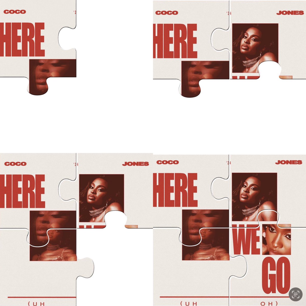 All the pieces have been revealed! 

Coco Jones’ new single will be titled “Here We Go (Uh Oh) ”