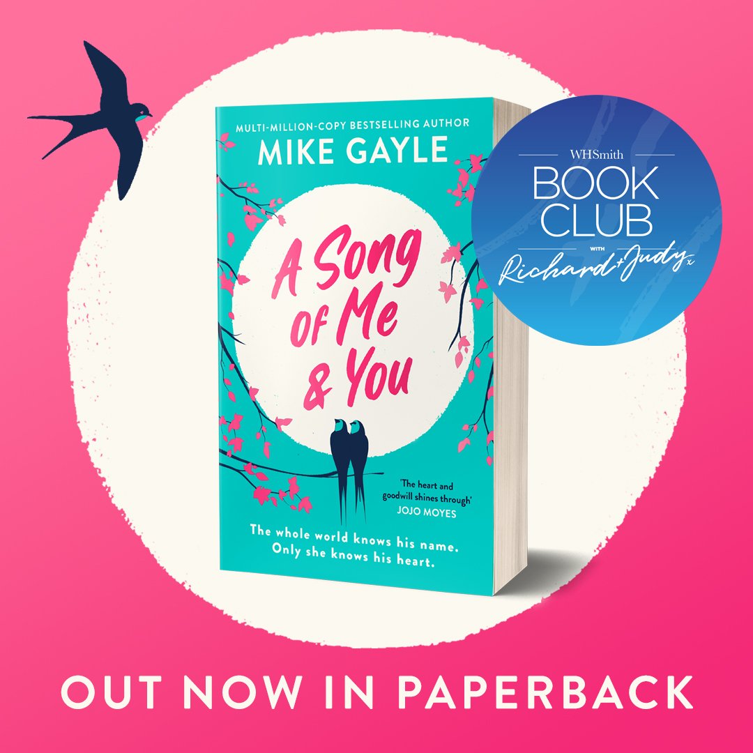 Just in time to wish @mikegayle a huge happy paperback publication day for his brilliant - @WHSmith Richard & Judy pick - #ASongOfMeAndYou, out now in it's BEAUTIFUL new livery. Hope you've had a great day Mike x