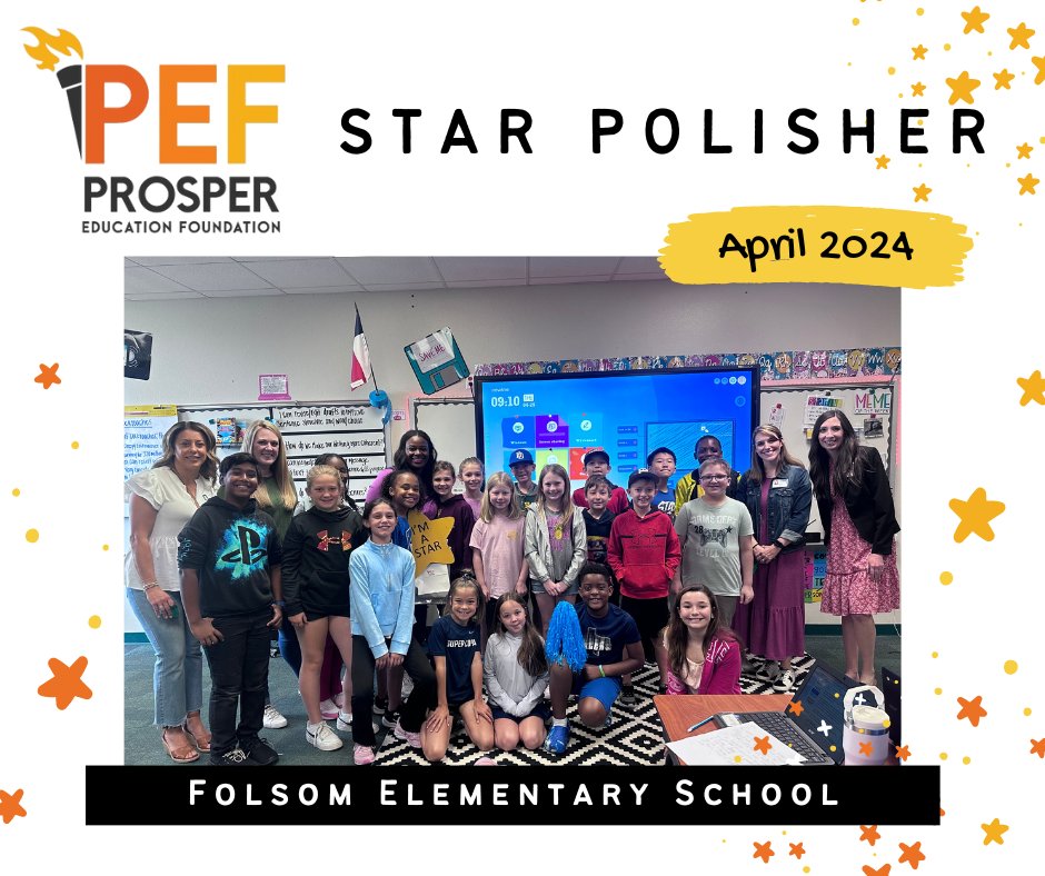 Ms. Lee, Thank you for sharing your passion with the students. It's contagious! You have earned the honor as being the April Star Polisher for Folsom Elementary. 🌟 #starpolisher #amazingteachers #fiercefolsom