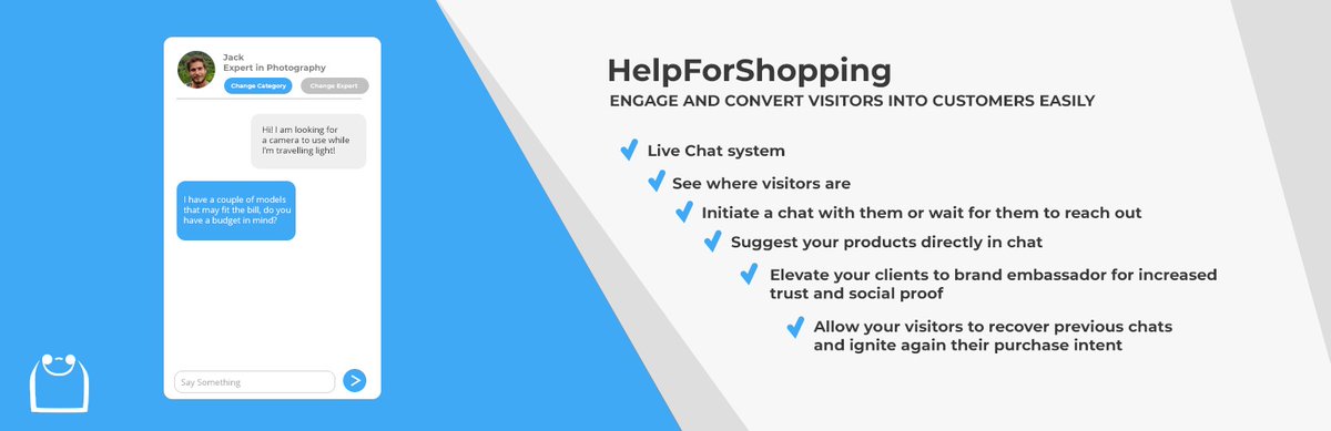 What makes the online shopping experience unique? 🛒

 Check out HelpForShopping!  💻

An innovative solution for e-commerce looking for new customers! 💬

Book your appointment today to find out more! 📧

#EcommerceSolution #OnlineRetail #CustomerAcquisition