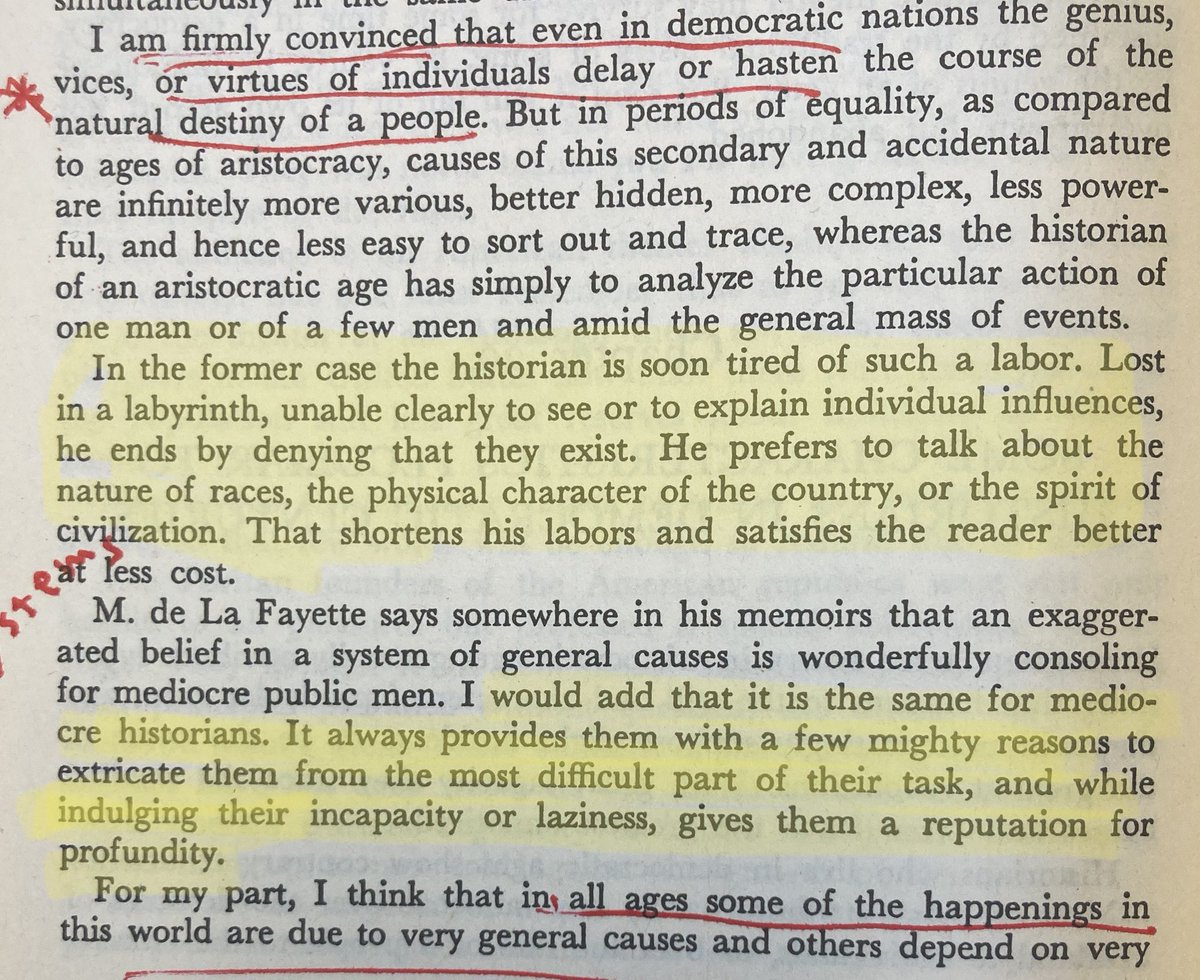 Tocqueville, cutting certain modern historians to the quick.