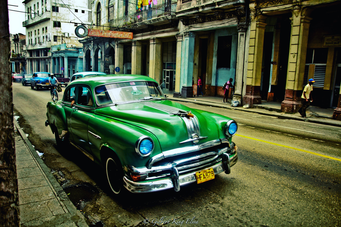 An Old Green Car on An Old Road
~Havana, Cuba             #classicscars #nightphotography #lahabana #colorphotos #streetphotography #art #travelphotography #photography #photooftheday #summer #classiccar #spanisharchitecture #havana #streetphotographer #colorphotography