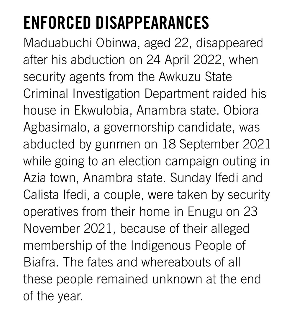 Southeast: Enforced disappearances