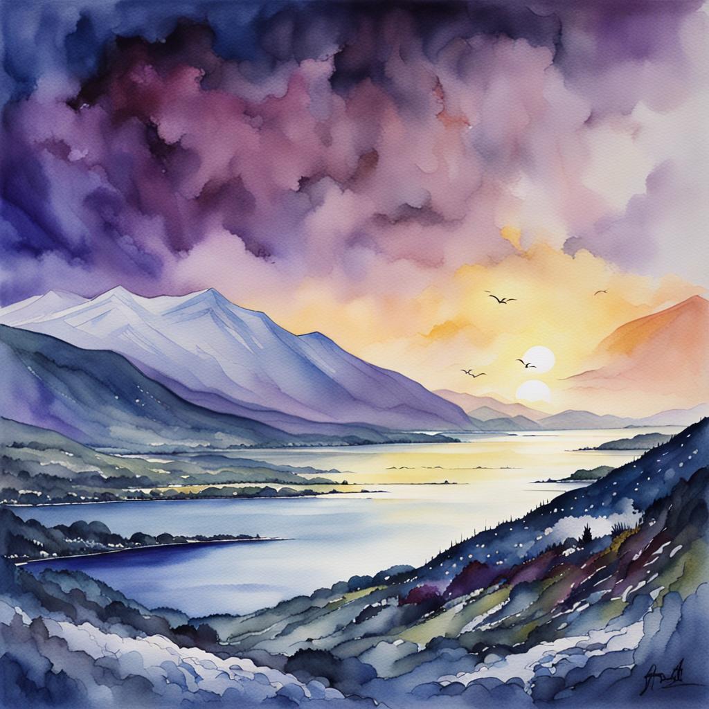 Springtime   Twilight, Carlingford Lough, County Louth #irishart #irishartist   #irishartists #irishartforsale #irishartcollectors #irishartgalleries   #irishlandscapes #irishlandscapesketch #nftdealer #nftinvestor #nftinvestors   #nftart #nftartist #nftcommunity #nftcollector