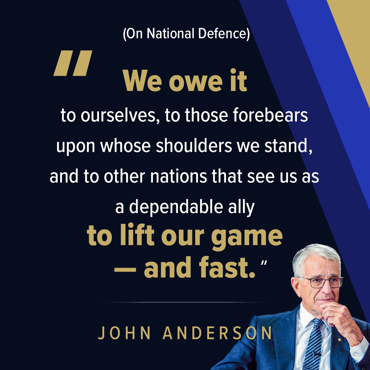 National security is the government's first priority. 'We owe it to ourselves, to those forebears upon whose shoulders we stand, and to other nations that see us as a dependable ally to lift our game — and fast.' theaustralian.com.au/commentary/mr-…