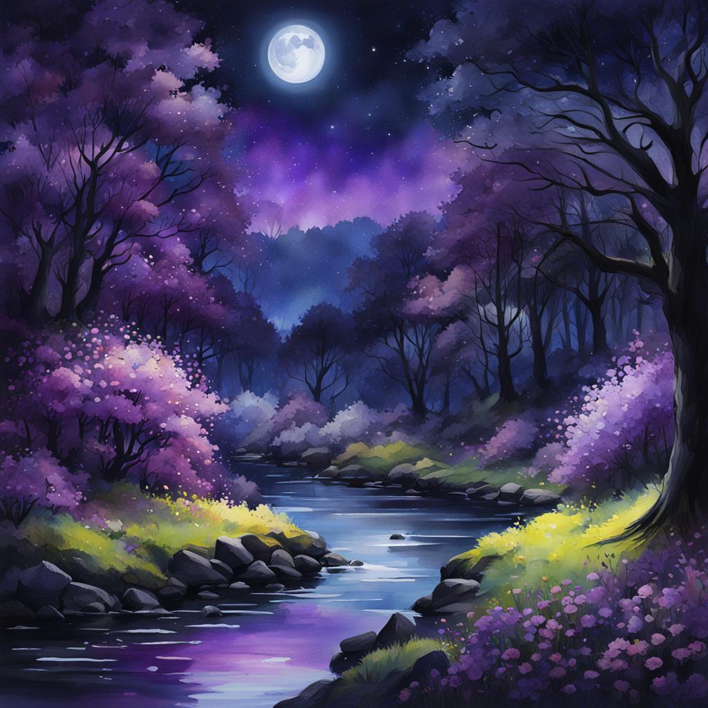 Springtime,   Midnight, Carnfunnock Country Park, ,County Antrim #irishart #irishartist   #irishartists #irishartforsale #irishartcollectors #irishartgalleries   #irishlandscapes #irishlandscapesketch #nftdealer #nftinvestor #nftinvestors   #nftart #nftartist #nftcommunity