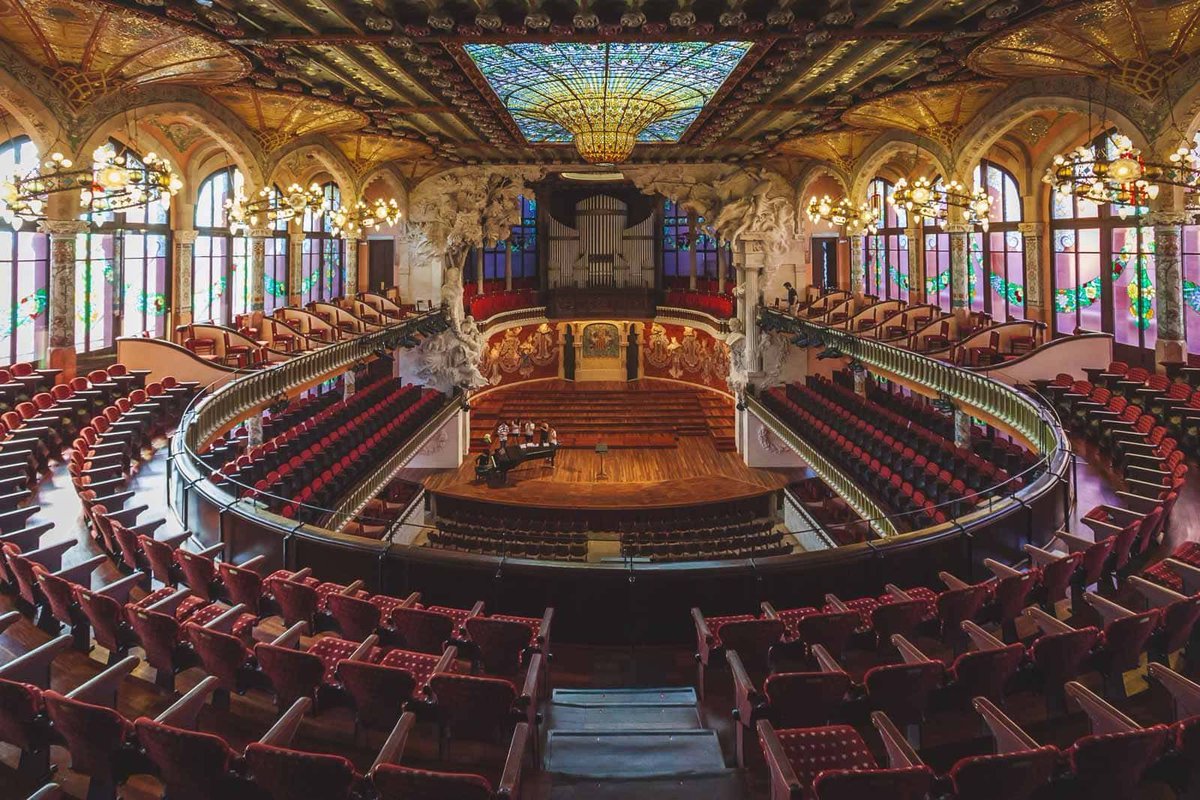 A tour of the #Palau-de-la Música-Catalana is a #wonderful experience for its ornate interior designed by #architect, Lluís Domènech i Montaner. Built between 1905 and 1908 it has that classic Catalan modernism feel.-SAVEATRAIN.COM