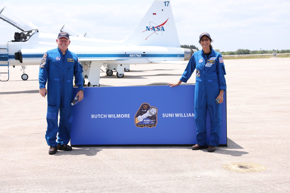 Welcome to Kennedy! #ICYMI: @NASA's @BoeingSpace Crew Flight Test astronauts arrived at our Launch and Landing Facility aboard T-38 jets this afternoon ahead of their launch to the @Space_Station! Launch is targeted for 10:34pm ET May 6 aboard a @ulalaunch Atlas V rocket.