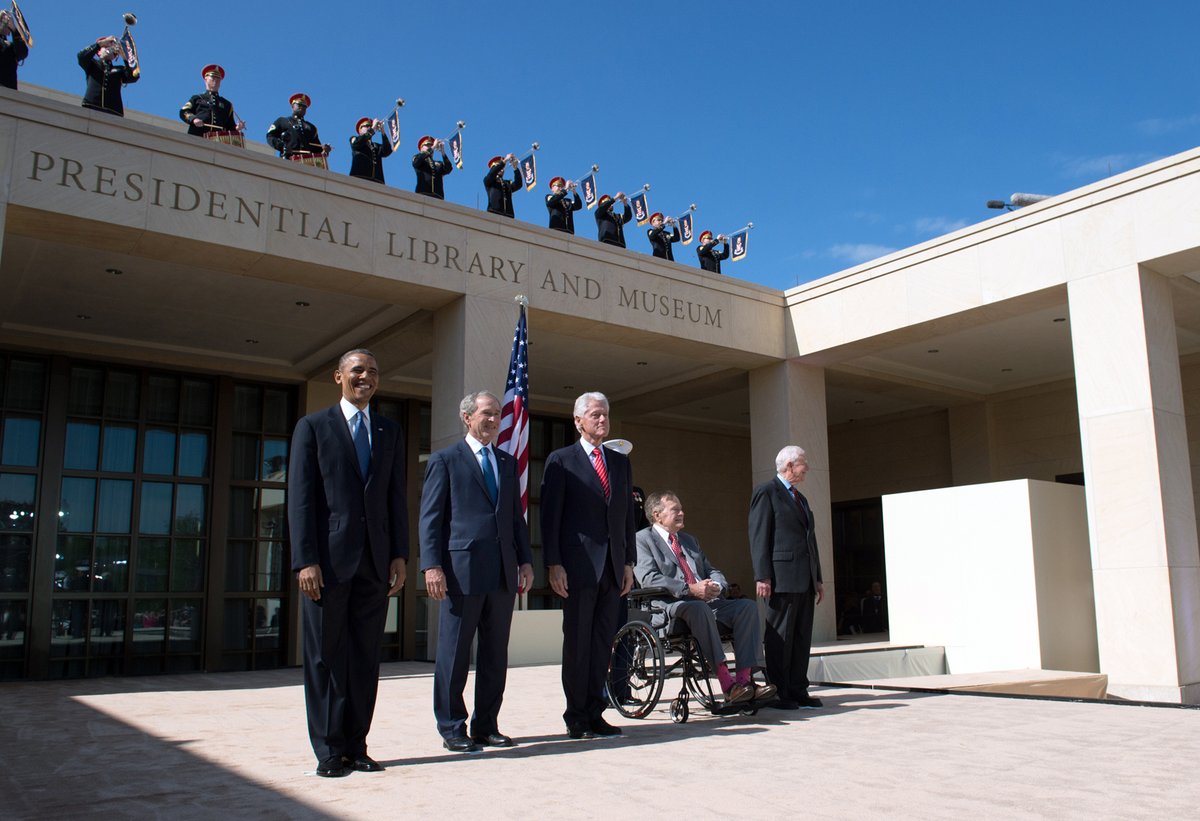 Eleven years ago today, the George W. Bush Presidential Center was dedicated to the American people. Five presidents gathered to commemorate the special day. Today their remarks still ring true. Watch the 2013 dedication ceremony: bushcenter.org/events-and-exh…