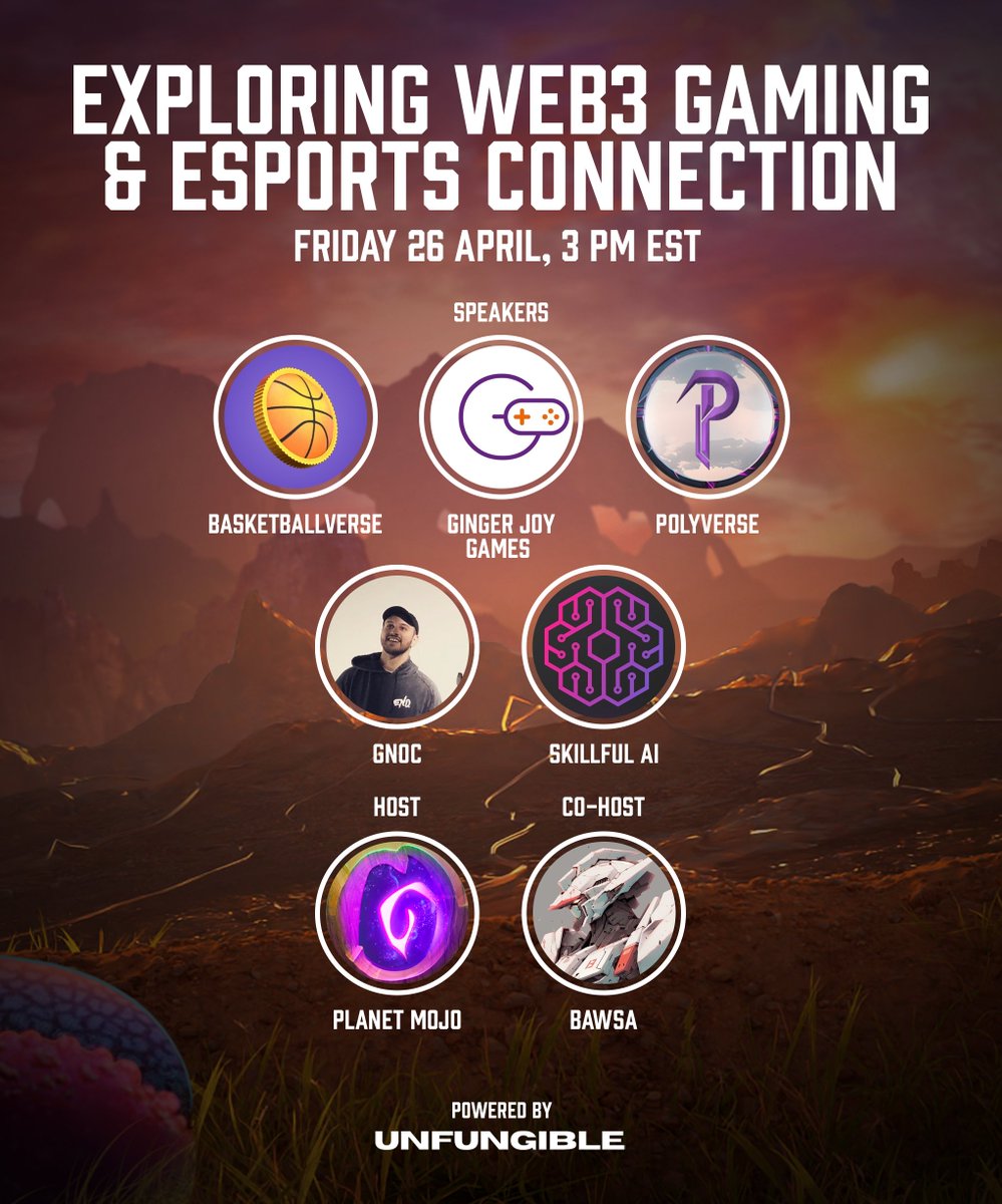 Ready to Explore Web3 Gaming &amp; ESports Connection? 🎮

Tomorrow, we're hosting a spaces you don't want to miss as we're gearing up for a huge announcement 👀