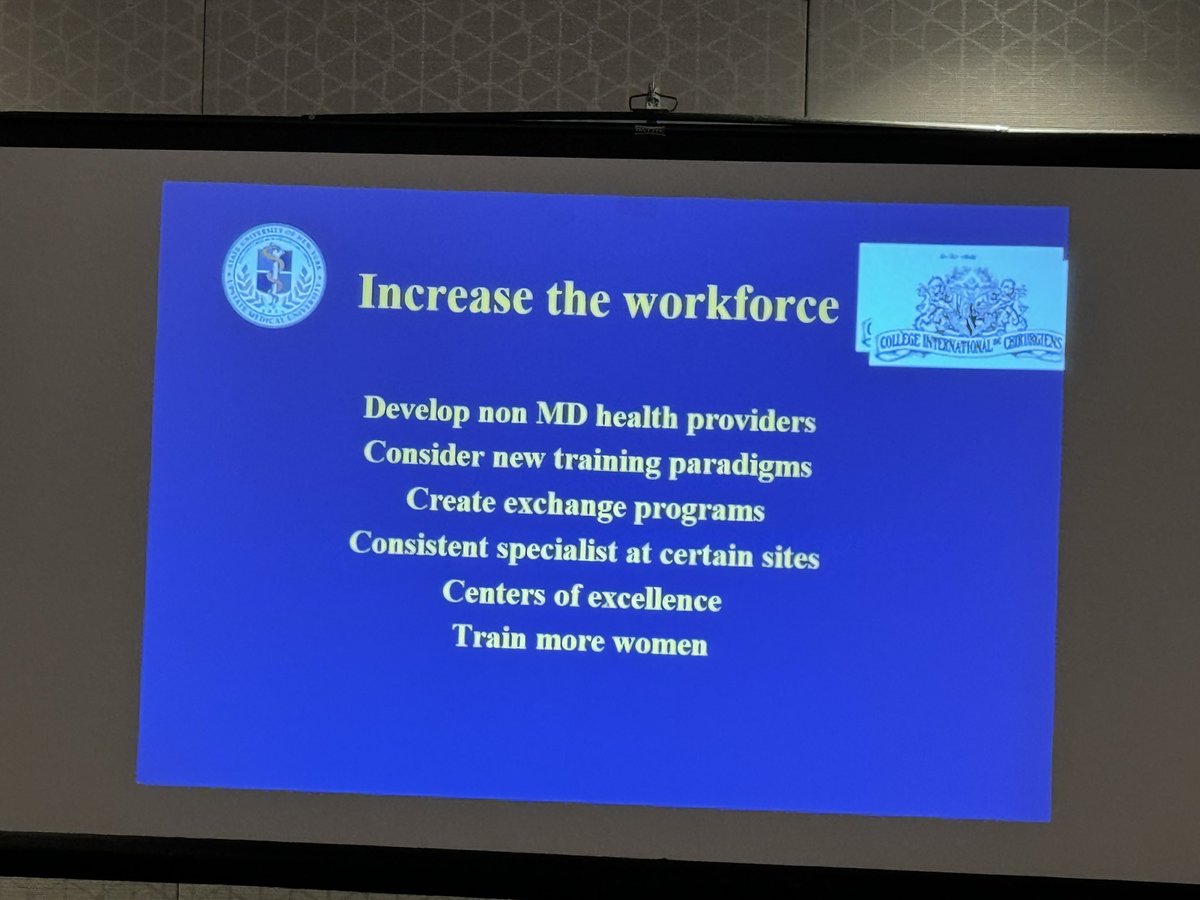 “Actively recruit women and support equity to assure supportive environment for women…” Dr. @PatNumannMD on importance of bringing women into surgical workforce and keeping them in practice. #ICSUS24 @ICSUSS @WomenSurgeons #GlobalSurgery