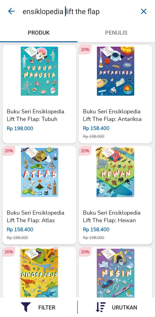 Mau koleksi ensiklopedia BIP lift the flap walaupun belum punya anak tapi aku suka baca ensiklopedia. (Pas kecil gak punya jadi mari kita penuhi keinginan masa kecil itu)