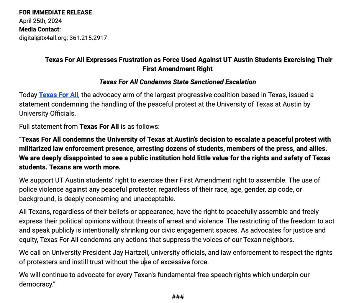 tx4all's tweet photo. No matter what we look like or how we pray, we want our voices to be heard and our rights to be respected. We join in solidarity with our Texan community protesting for peace in the face of division and fear. 

Texans are #WorthMore.

See our full statement here: https://t.co/cMD1dzYCWH