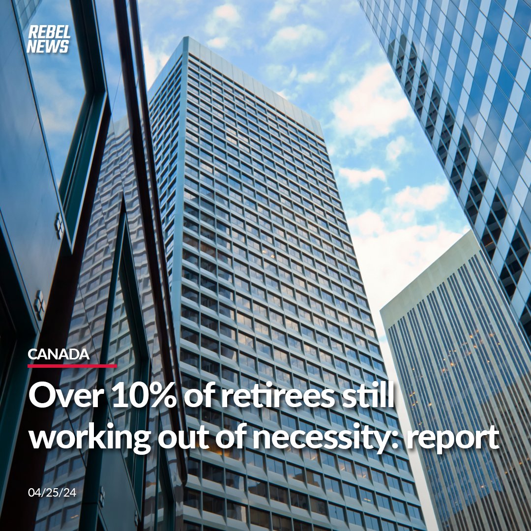 'Some find it necessary to keep working because of inadequate retirement savings, mortgage payments, unforeseen expenses or the responsibility to support children and other family members,' read the report. MORE: rebelne.ws/4aQgHGe