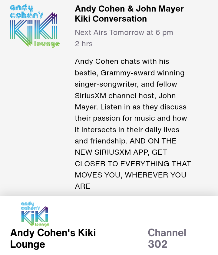 Our favorite besties are getting together for some tea! Tune into Andy's Kiki Lounge (channel 302 on SiriusXM) tomorrow - Friday, April 26th at 6PM EST - to listen in on their conversation. 🎧