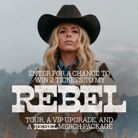 Thrilled to be partnering with @tunespeak to give y’all the chance to win 2 tickets to #TheREBELTour, a VIP upgrade for the show of your choice, and a REBEL merch package!! Use the link here tnspk.co/3ipbog and for each REBEL task you complete, you get additional entries.…