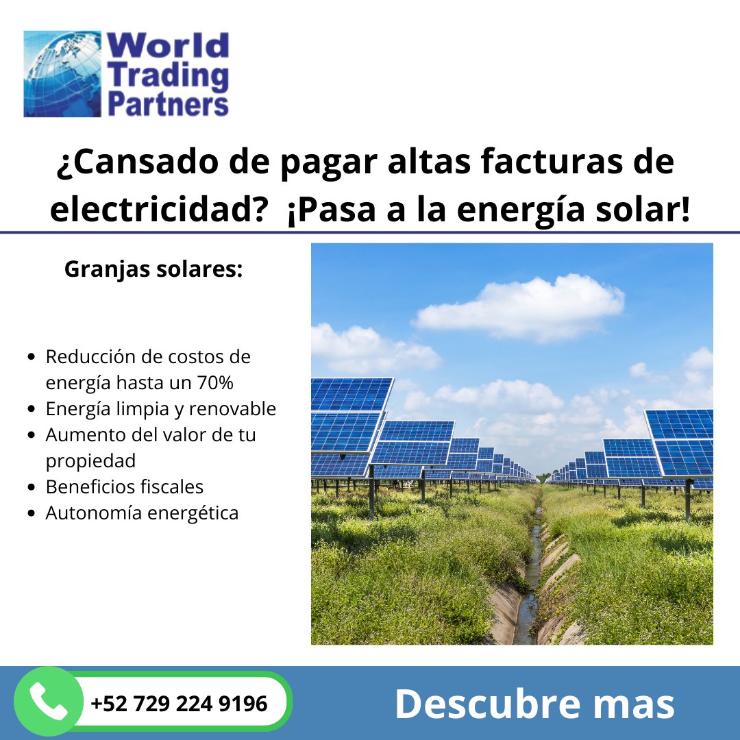 ¡Contáctanos hoy mismo para una consulta gratuita! 📲

#energiarenovable #granjasolares #ahorrodeenergia #sustentabilidad #futuroenergetico