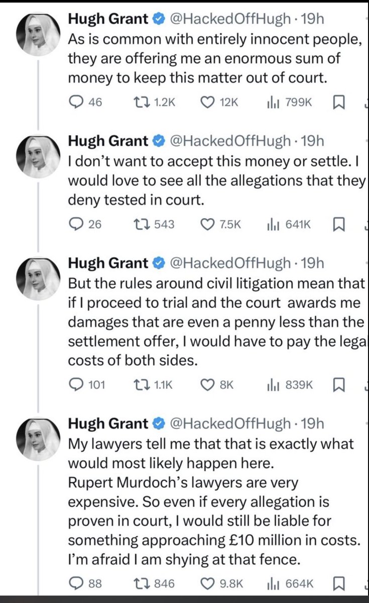 It is called Part 36 offer. That is why UK litigation is not for the Lilly-livered So if you want to sue me, start your proceedings in the UK, let’s test the waters 🫠🫠🫠🫠