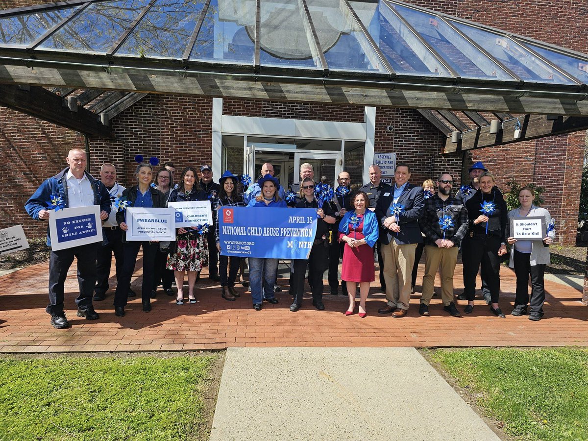 Wow! Help for Kids wants to thank the Norwalk, Wilton, Weston, New Canaan, and Westport Police Departments for painting Fairfield County blue today with @HumanServicesCT! May we continue to advocate for child abuse prevention! 💙 #ChildAbusePrevention #WearBlue #HumanServicesCT