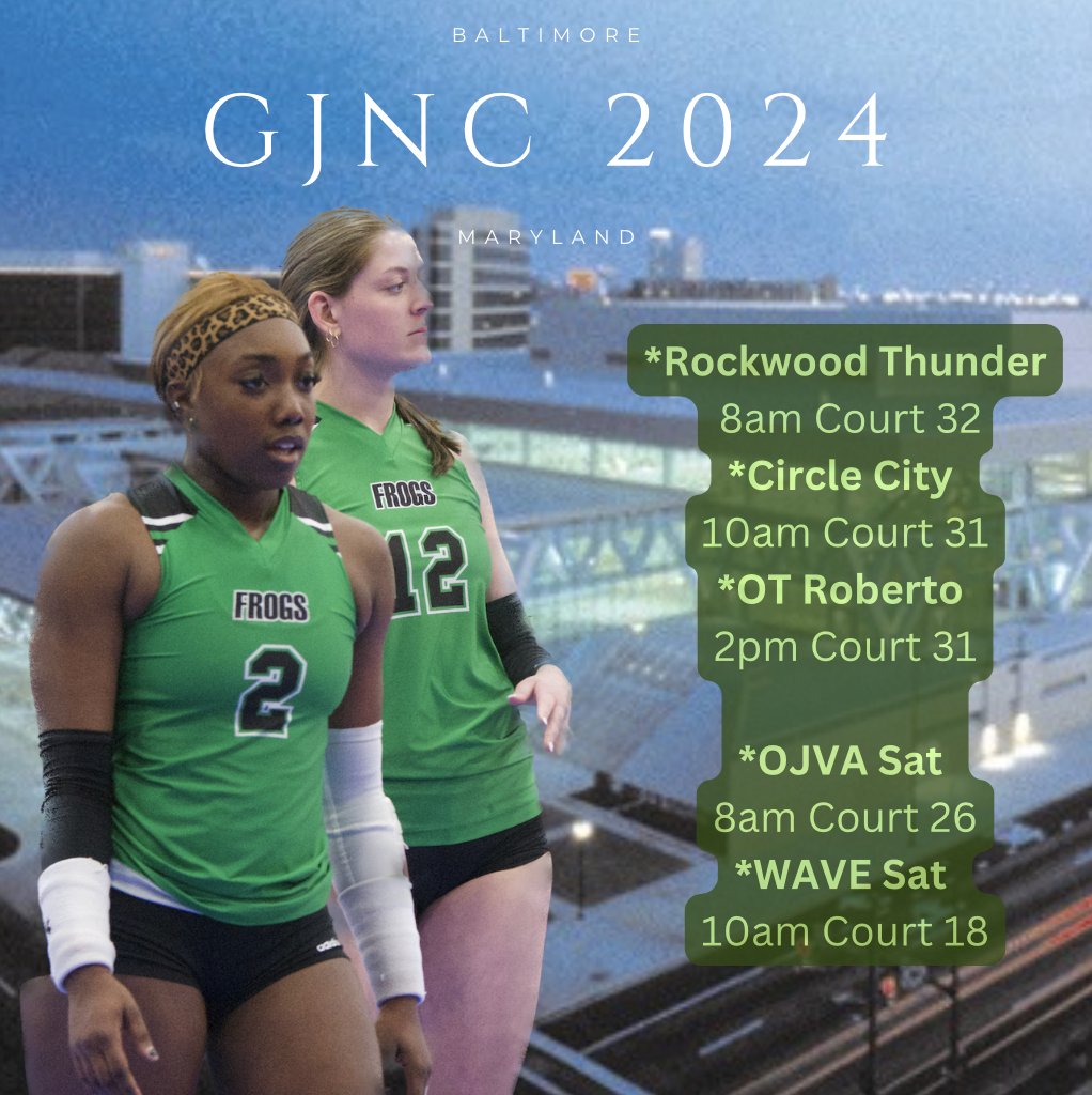Come check out me and my teammates as we get it started tomorrow at 8am on court 32
