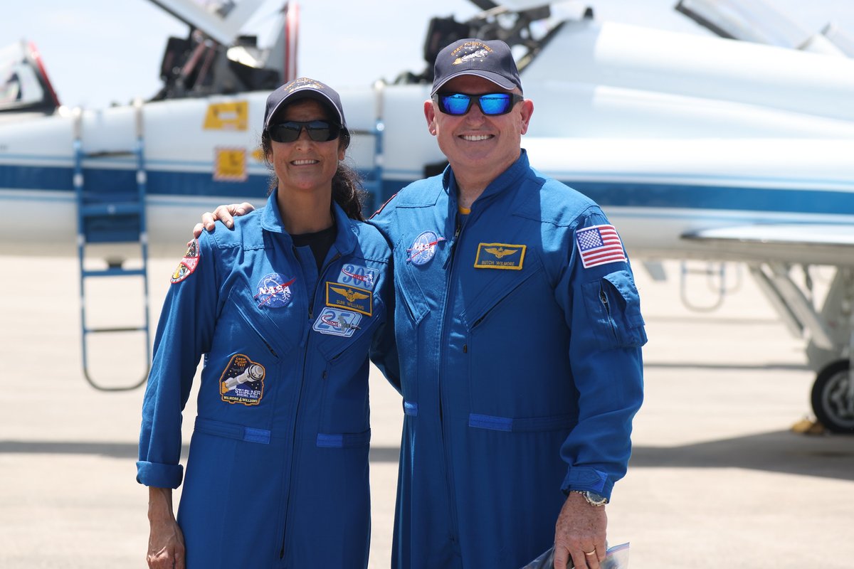 In case you missed it, the first @NASA_Astronauts to fly @BoeingSpace's #Starliner arrived at @NASAKennedy today. Hear from Suni Williams and Butch Wilmore as they prepare for the Crew Flight Test launch on May 6: youtube.com/watch?v=NDU3mh…