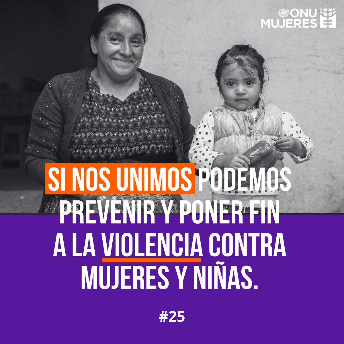 Queremos un mundo en el que las mujeres y las niñas puedan vivir sin miedo. En cada latido. Con cada respiro. A cada paso. #Guatemala #25N