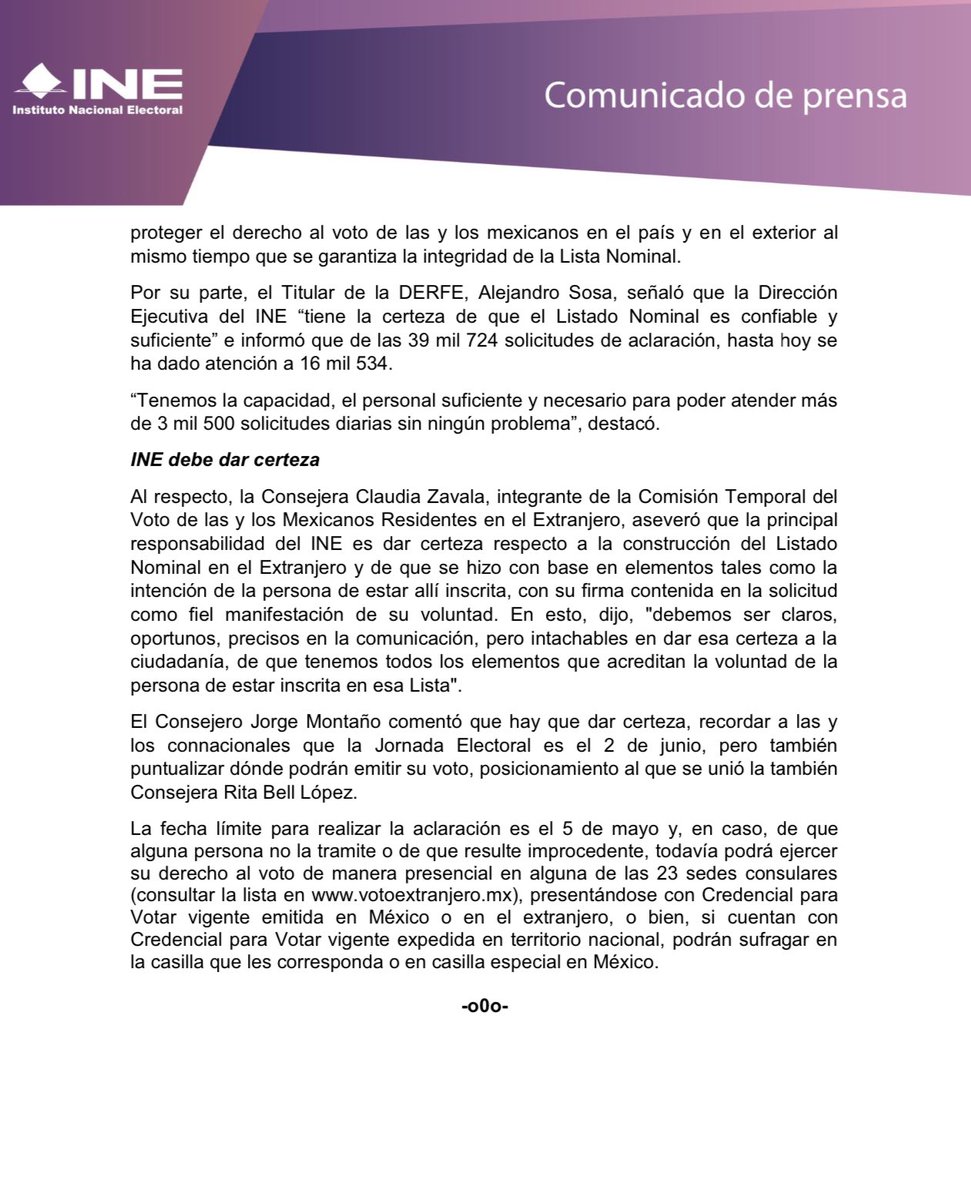 📑 #BoletínINE | Subsanables 20 mil 964 registros de mexicanas y mexicanos residentes en el extranjero. tinyurl.com/39vft79f